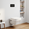 Villeroy & Boch ViPro 2.0 Toilet Frame with Matt Black Flush Plate + Architectura Square Wall Hung Toilet