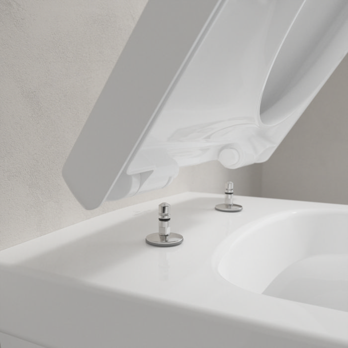 Villeroy & Boch ViPro 2.0 Toilet Frame with White Flush Plate + Architectura Round Wall Hung Toilet