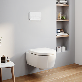 Villeroy & Boch ViPro 2.0 Toilet Frame with White Flush Plate + Avento Wall Hung Toilet