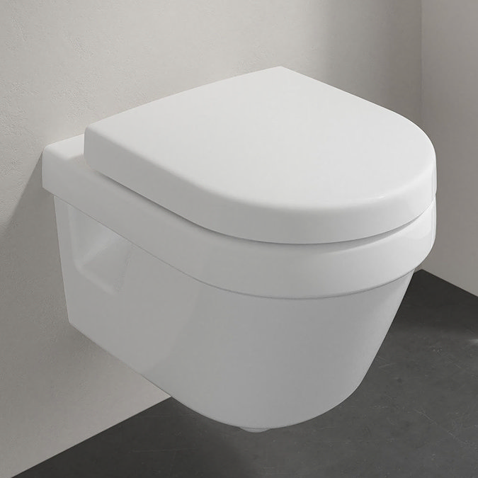 Villeroy & Boch Viconnect Pro Toilet Frame with Chrome Flush Plate + Architectura Compact Rimless Toilet