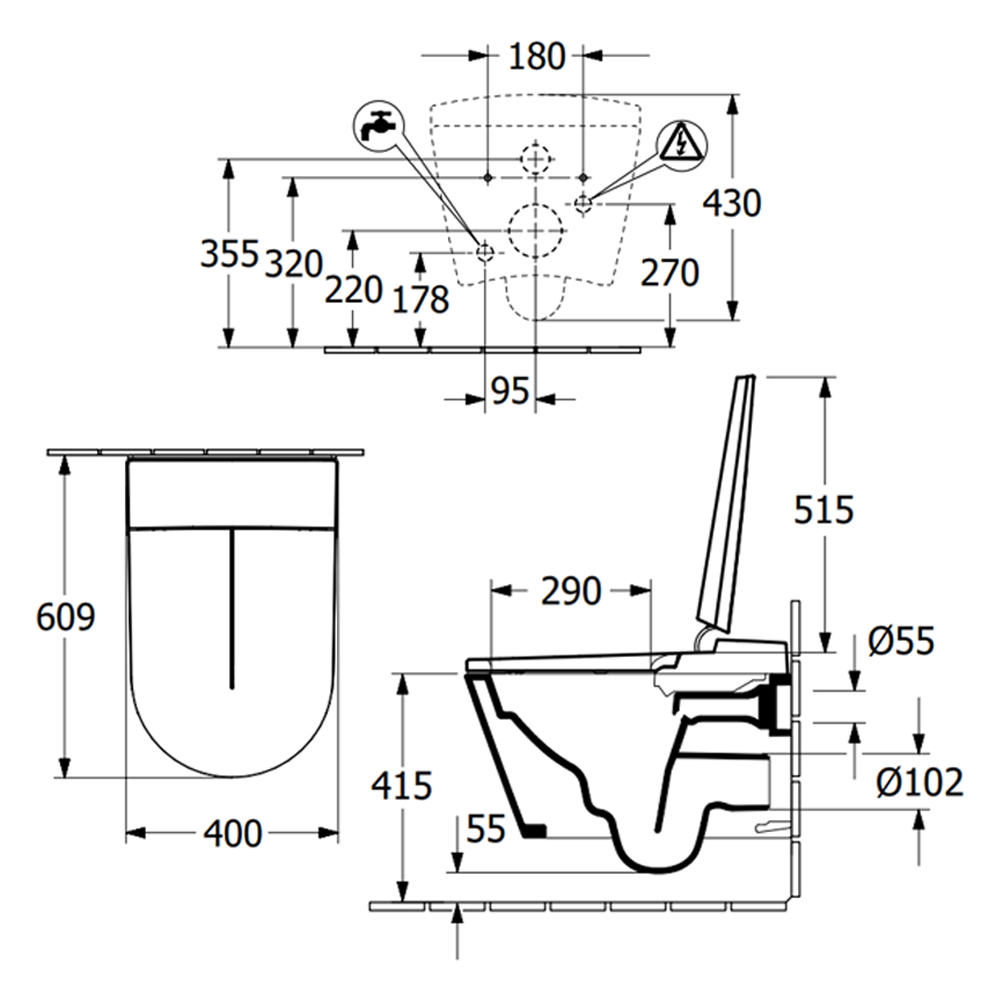 Villeroy & Boch Vivo Wall-Hung Shower Toilet