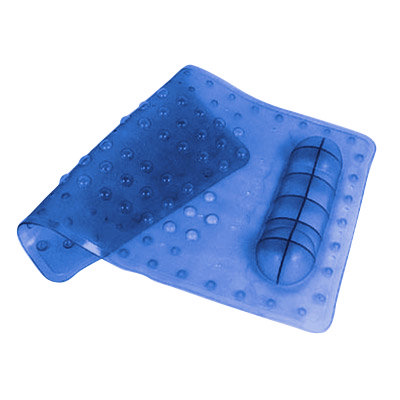 Vinyl Massage Bath Mat - 410 x 660mm - Blue - 1605020 Large Image