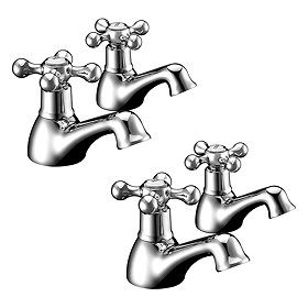 Nuie Viscount Range Bath & Basin Taps - Chrome Large Image