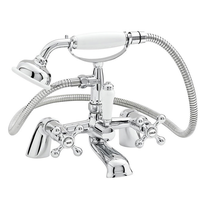 Nuie Viscount Range Bath Shower Mixer with Small Handset - Chrome