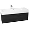 Vision 1000 x 355mm Black Wood Wall Mounted Sink Vanity Unit  Standard Large Image