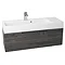 Vision 1000 x 355mm Grey Oak Wall Mounted Sink Vanity Unit  Profile Large Image