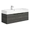 Vision 1000 x 355mm Grey Oak Wall Mounted Sink Vanity Unit Large Image
