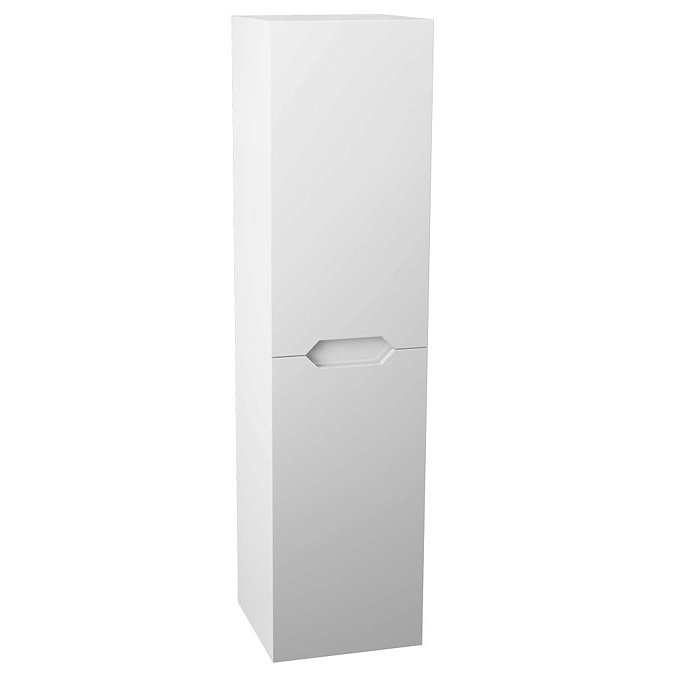 Vision 1400mm Gloss White Wall Hung Tall Storage Unit Profile Large Image