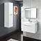 Vision 1400mm Gloss White Wall Hung Tall Storage Unit Feature Large Image