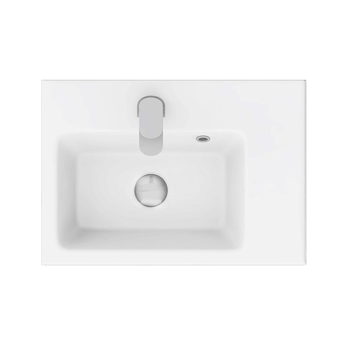 Vision 500 x 355mm Black Wood Wall Mounted Sink Vanity Unit  In Bathroom Large Image