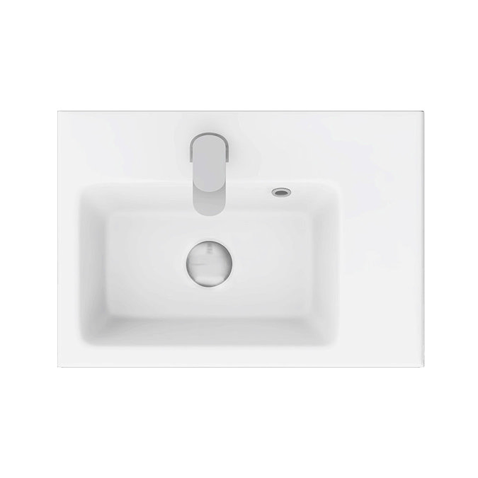 Vision 500 x 355mm Black Wood Wall Mounted Sink Vanity Unit In Bathroom Large Image