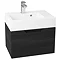 Vision 500 x 355mm Black Wood Wall Mounted Sink Vanity Unit Standard Large Image