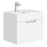Vision 500 x 355mm Gloss White Wall Mounted Sink Vanity Unit Large Image