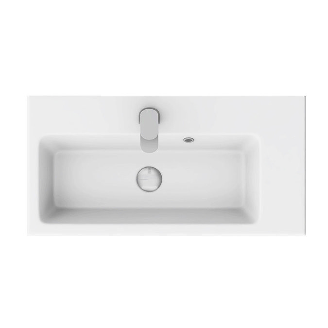 Vision 700 x 355mm Gloss White Wall Mounted Sink Vanity Unit Standard Large Image