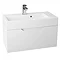 Vision 700 x 355mm Gloss White Wall Mounted Sink Vanity Unit Profile Large Image