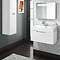 Vision 700 x 355mm Gloss White Wall Mounted Sink Vanity Unit Feature Large Image