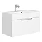 Vision 700 x 355mm Gloss White Wall Mounted Sink Vanity Unit Large Image