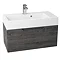 Vision 700 x 355mm Grey Oak Wall Mounted Sink Vanity Unit  Profile Large Image