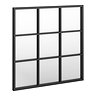 Vista 900 x 900 Matt Black Grid Bathroom Mirror