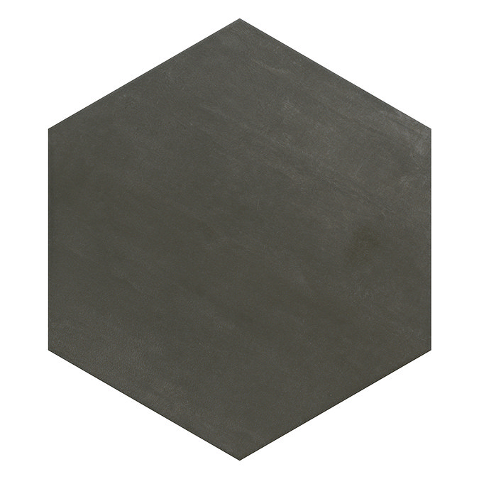 Vista Hexagon Dark Grey Wall Tiles - 30 x 38cm  In Bathroom Large Image
