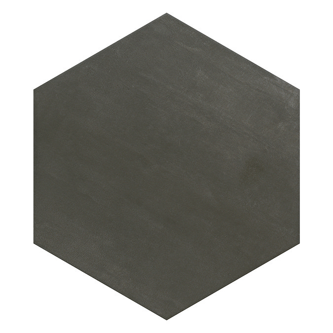 Vista Hexagon Dark Grey Wall Tiles - 30 x 38cm In Bathroom Large Image