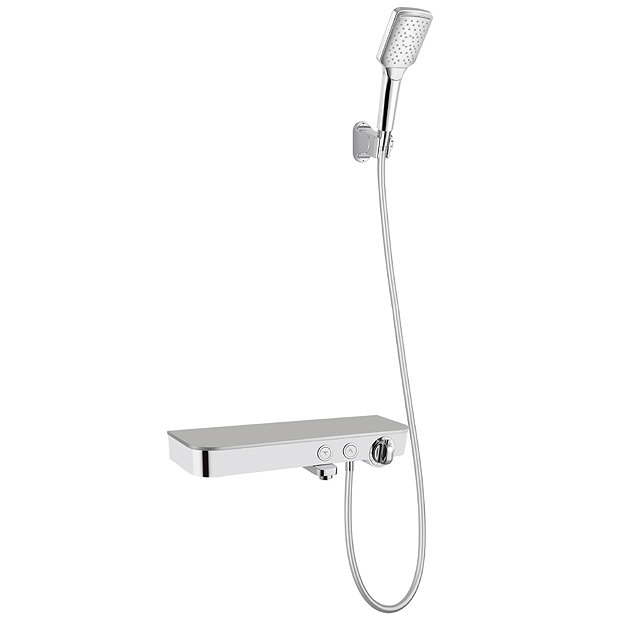 Vista Modern Wall Mounted Thermostatic Bath Shower Mixer with Shelf Victorian Plumbing UK