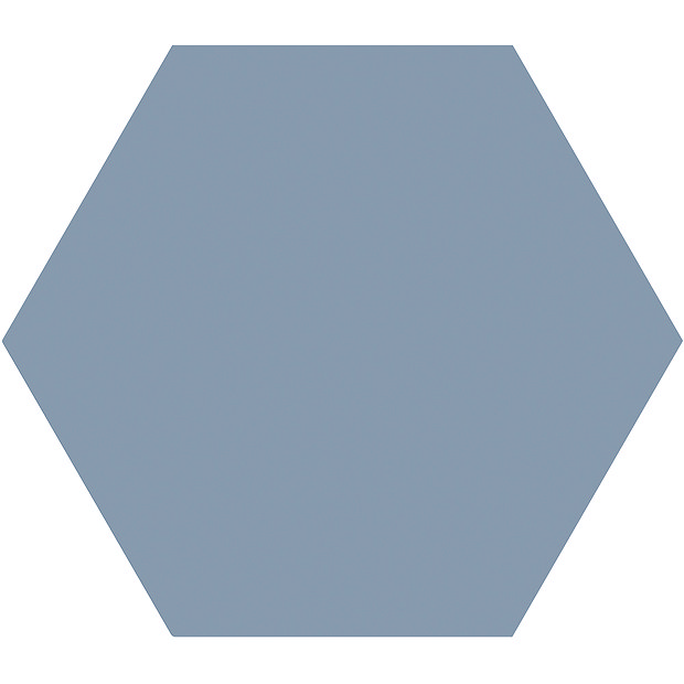 Vista Ocean Blue Hexagon Porcelain Wall + Floor Tiles - (Pack of 24 ...