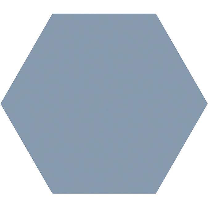 Vista Ocean Blue Hexagon Porcelain Wall + Floor Tiles - (Pack of 27) - 215 x 250mm  Profile Large Im