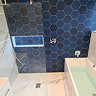 Vista Royal Blue Hexagon Porcelain Wall + Floor Tiles - (Pack of 24) - 215 x 250mm