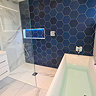 Vista Royal Blue Hexagon Porcelain Wall + Floor Tiles - (Pack of 24) - 215 x 250mm