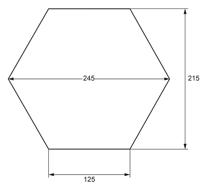 Vista Terrazzo Effect Hexagon Wall & Floor Tiles - 215 x 250mm