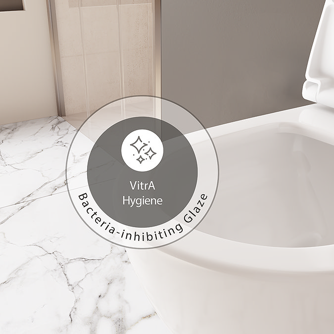 VitrA Aquacare Rimless Round Wall-Hung Toilet with Thermostatic Bidet Function and Soft-Close Seat
