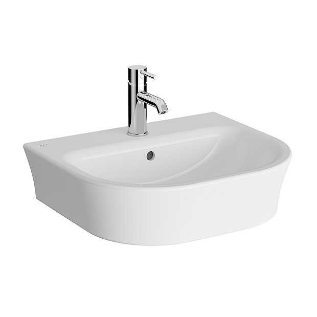 VitrA Evi Wall Hung 550mm Compact Washbasin - 1 Tap Hole