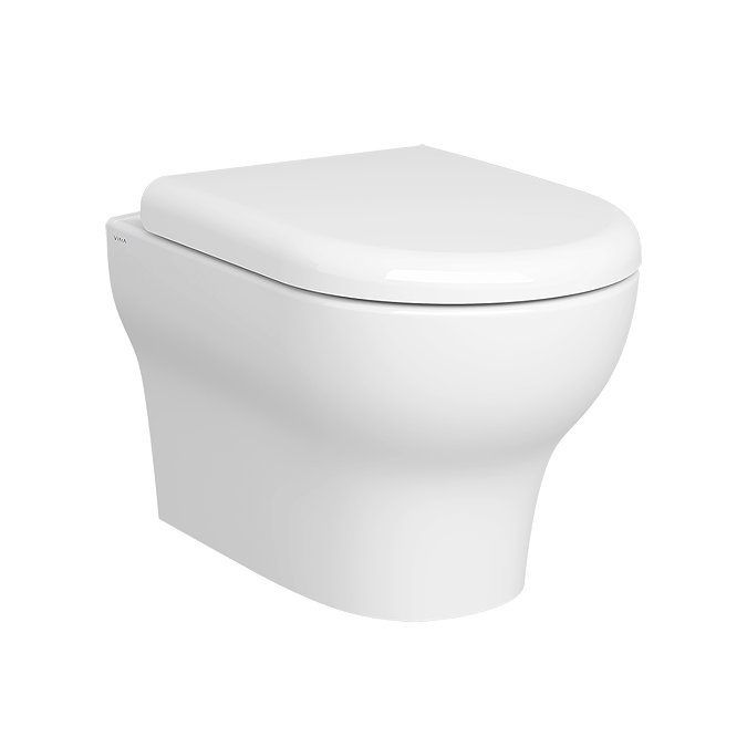 VitrA Zentrum Smooth Flush Rimless Wall Hung Toilet + Seat (Hidden Fixation)