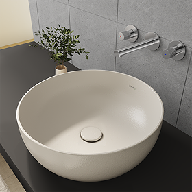 VitrA 100% Recycled Ceramic Round Countertop Basin - 405mm Diameter