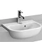 Vitra S20 45cm Short Projection Semi-Recessed Basin - 1 Tap Hole  Profile Large Image