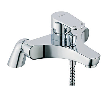 Vitra - D-Line Bath Shower Mixer with Kit - Chrome - 40758 Profile Large Image