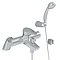 Vitra - Dynamic S Bath Shower Mixer with Kit - Chrome - 40964 Large Image