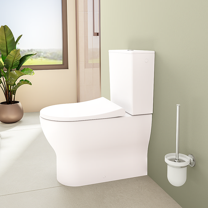 VitrA Evi Complete Bathroom Suite (BTW Close Coupled Toilet + 400mm White Vanity Unit)