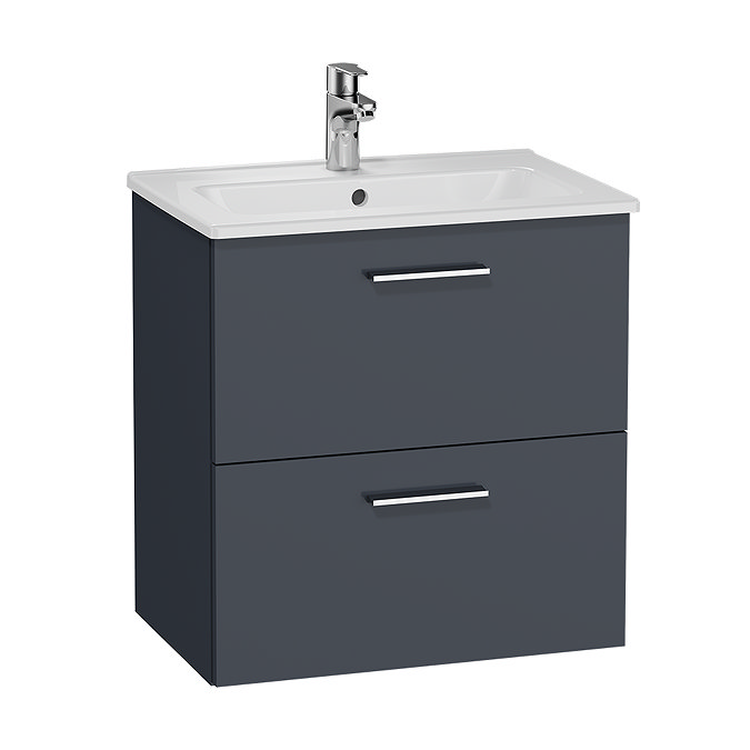 VitrA Evi Complete Bathroom Suite (BTW Close Coupled Toilet + 600mm Anthracite Vanity Unit)