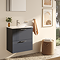 VitrA Evi Complete Bathroom Suite (BTW Close Coupled Toilet + 600mm Anthracite Vanity Unit)