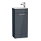 VitrA Evi Gloss Anthracite 400mm Compact Floor Standing 1-Door Vanity Unit