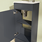 VitrA Evi Gloss Anthracite 400mm Compact Floor Standing 1-Door Vanity Unit