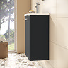 VitrA Evi Gloss Anthracite 400mm Compact Wall Hung 1-Door Vanity Unit