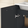 VitrA Evi Gloss Anthracite 400mm Compact Wall Hung 1-Door Vanity Unit