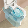 VitrA Evi Round Rimless Back-to-Wall Toilet with Soft-Close Seat