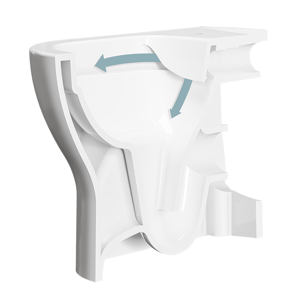 VitrA Evi Round Rimless BacktoWall Toilet with SoftClose Seat