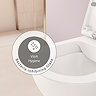 VitrA Evi Round Rimless Back-to-Wall Toilet with Soft-Close Seat