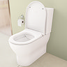 VitrA Evi Round Rimless Close Coupled Toilet - Back-to-Wall with Soft-Close Seat