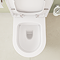 VitrA Evi Round Rimless Close Coupled Toilet - Back-to-Wall with Soft-Close Seat
